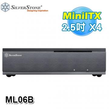 SILVERSTONE 銀欣 ML06 電腦機殼 黑色<BR>【Mini-ITX/支援Low profile顯卡/CPU高3.7~7cm/支援SFX電源】
