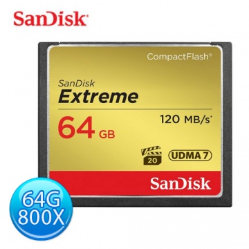 SANDISK Extreme 64GB 800X CF CompactFlash 記憶卡