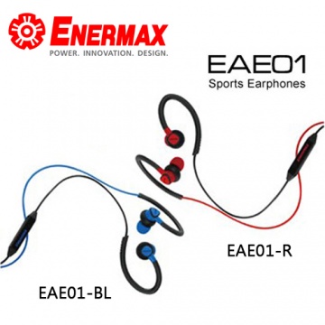 保銳 ENERMAX 安耐美 運動型耳掛式耳機 EAE01 黑紅 黑藍