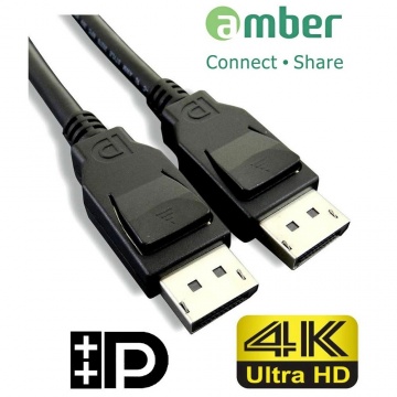 amber VESA DP1.2 認證影音訊號線/DisplayPort 公對 DisplayPort 公/DP to DP/4K/60Hz- 1.8M (Displayport-Displayport) DPC-218