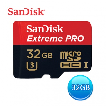 SANDISK EXTREME PRO® microSDHC™ / microSDXC™ UHS-I 記憶卡 32GB (100MB+轉卡)