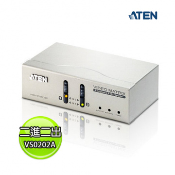 ATEN 宏正 VS0202A 二進二出 矩陣式切換器 300MHz 支援音訊