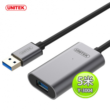 UNITEK 優越者 USB3.0 5米 信號 放大 延長線 Y-3004