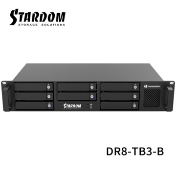 STARDOM DR8-TB3-B 3.5"HDD / 2.5" SSD Thunderbolt3 8bay 機架式磁碟陣列硬碟外接盒