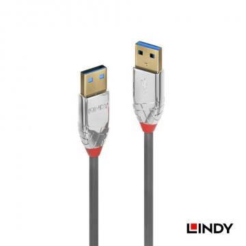 LINDY 林帝 36628 CROMO LINE 鉻 系列 USB3.0 TYPE-A 公 TO 公 傳輸線 3M