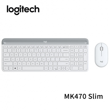 Logitech 羅技 MK470 Slim 纖薄無線鍵盤滑鼠組 米白色