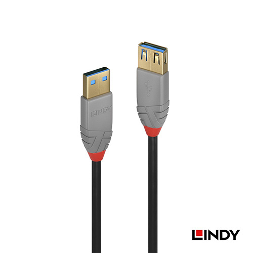 LINDY 36761 ANTHRA LINE USB3.0 TYPE-A 公 TO 母 延長線 1M