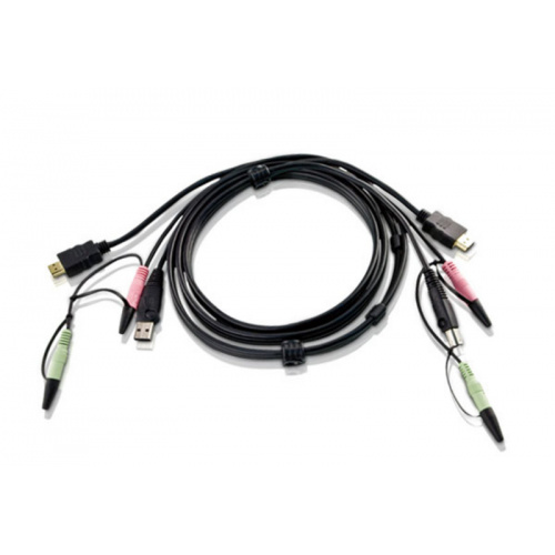 ATEN 宏正科技 2L-7D02UH 1.8米 音訊功能 USB HDMI KVM切換器連接線