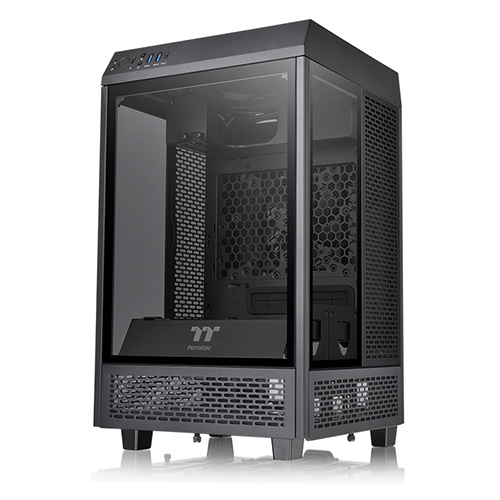 Thermaltake 曜越 The Tower 100 mini-ITX 電腦機殼 顯示卡長330mm CPU高190mm 三面玻璃透側 黑色