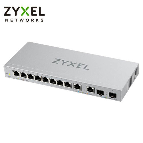 Zyxel 合勤 XGS1210-12 網頁式管理型12埠 + 2埠SFP 10G光纖 Multi-Gigabit網路交換器