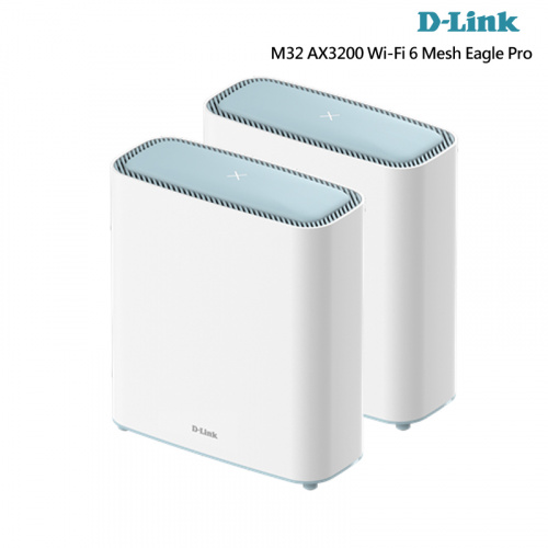 D-Link M32 AX3200 Wi-Fi 6 Mesh Eagle Pro AI 智慧雙頻無線路由器 (雙包裝) (台灣製造 MIT)
