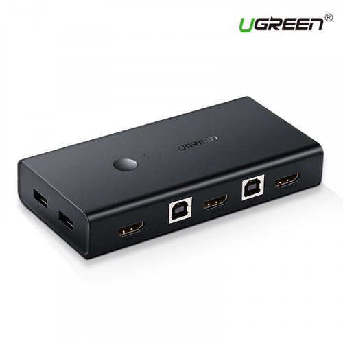 UGREEN 綠聯 50744 2進1出 共用印表機 HDMI KVM 切換器 CM200
