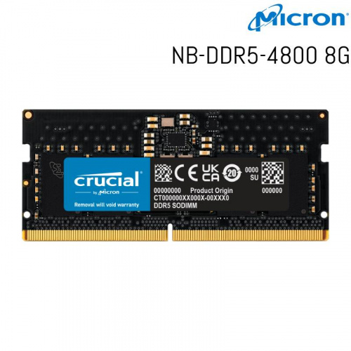 Micron 美光 Crucial 8GB DDR5-4800 記憶體 CL40 CT8G48C40S5