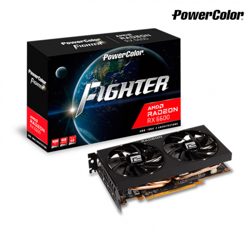 PowerColor 撼訊 Fighter AMD Radeon RX 6600 8GB GDDR6 顯示卡 AXRX 6600 8GBD6-3DH