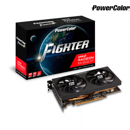 PowerColor 撼訊 Fighter AMD Radeon RX6600 XT 8GB GDDR6 顯示卡 AXRX RX6600XT 8GBD6-3DH