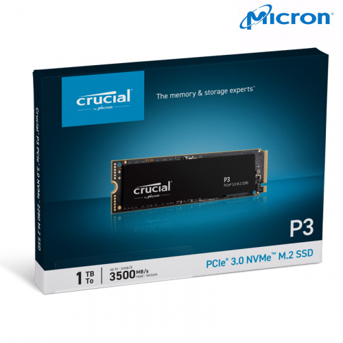 Micron 美光 Crucial P3 1TB PCIe3.0x4 M.2 2280 SSD 固態硬碟