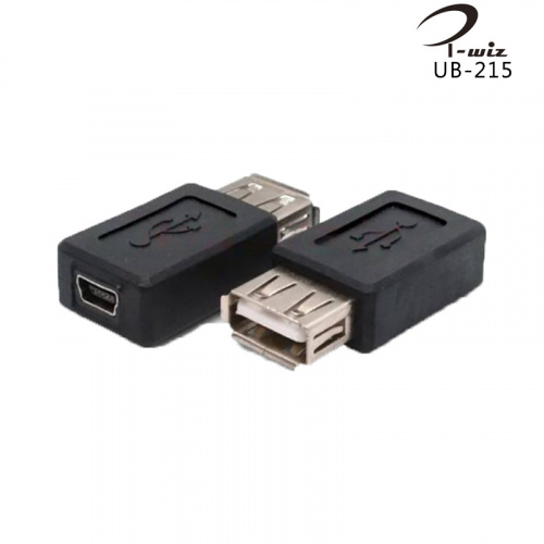 I-wiz 彰唯 UB-215 USB A母 轉 Mini母 轉接頭 1入裝