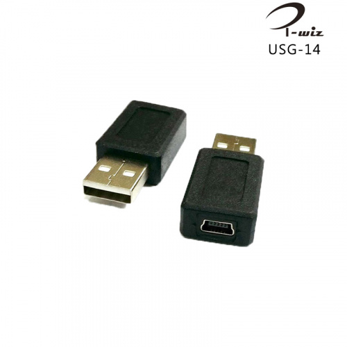 I-WIZ 彰唯 USG-14 USB A公 轉 Mini母 轉接頭 UB-199