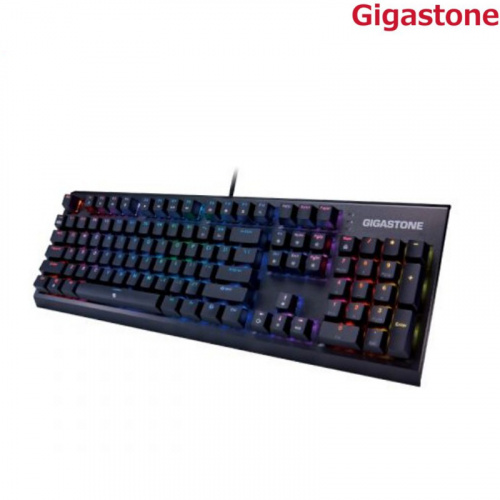 Gigastone GK-12 茶軸 黑 RGB有線電競鍵盤