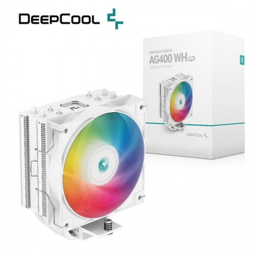 Deeploop 九州風神 AG400 WH ARGB 白色 風扇 四導管 支援 LGA1700 AM5 CPU散熱器
