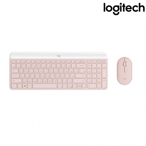 Logitech 羅技 MK470 超薄無線鍵鼠組 玫瑰粉