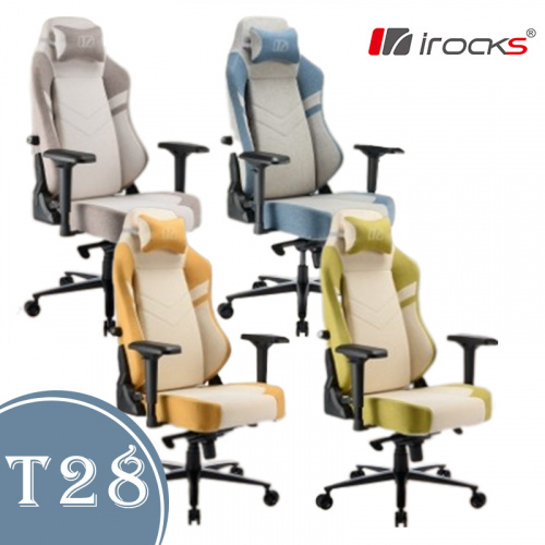 IROCKS T28 抗磨布面電競椅<BR>【本產品為DIY自行組裝產品,拆封組裝皆無法退換貨,僅限台灣本島】
