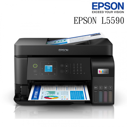 EPSON L5590 高速雙網傳真智慧遙控 連續供墨印表機<br>【列印、影印、掃描、傳真功能】