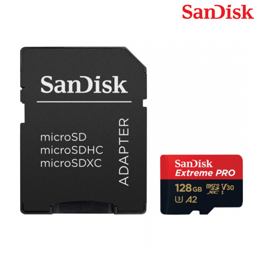 SanDisk 128GB Extreme PRO microSDXC 記憶卡 UHS-I SDSQXCD-128G-GN6MA 含轉卡