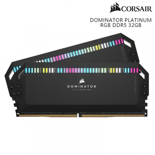 CORSAIR 海盜船 Dominator Platinum RGB 16GBx2 DDR5-6400 記憶體 雙通道 黑散熱片 CMT32GX5M2B6400C32
