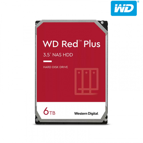 WD 紅標PLUS 6TB NAS級 3.5吋 HDD硬碟 5400轉 三年保固 WD60EFPX