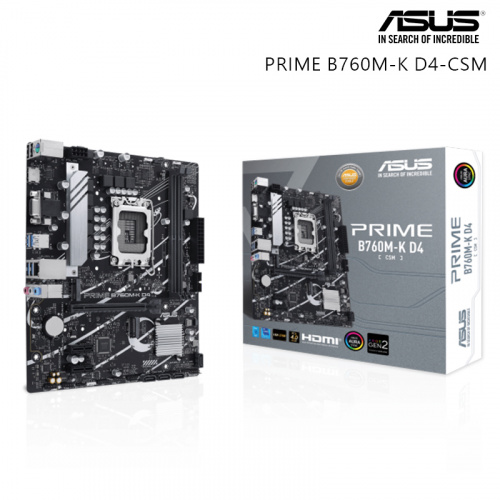 ASUS 華碩 PRIME B760M-K D4-CSM 主機板<BR>【M-ATX/支援DDR4記憶體/LGA1700】