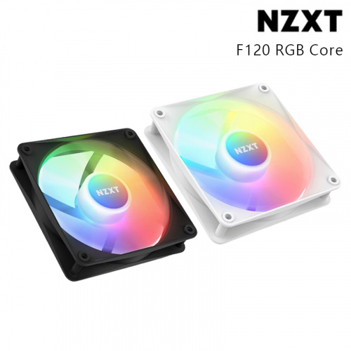NZXT 恩傑 F120 RGB Core 核心風扇 黑/白色 RF-C12SF【需搭配專用控制器】