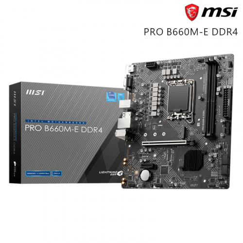 MSI 微星 PRO B660M-E DDR4 主機板<BR>【M-ATX/支援DDR4記憶體/LGA1700】