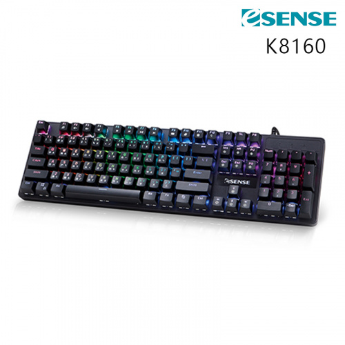 ESENSE 逸盛 K8160 青軸 RGB 電競 鍵盤 黑 EGK8160BK