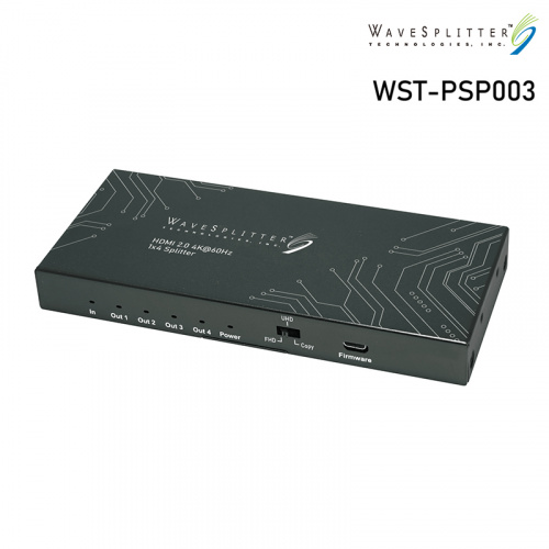 WaveSplitter 威世波 WST-PSP003 HDMI 2.0 4K@60Hz 一進四出 影像分配器