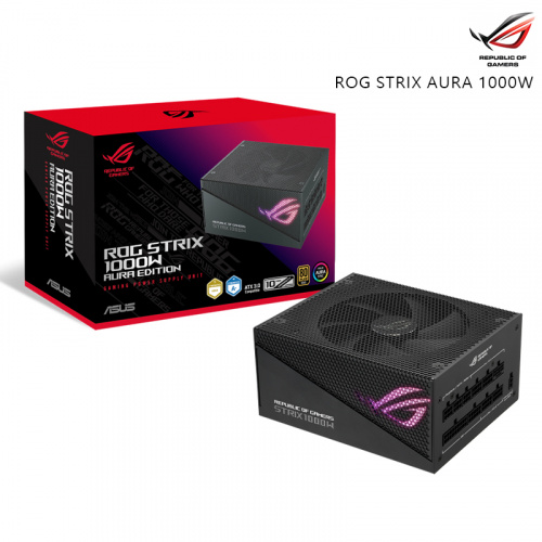 ASUS 華碩 ROG STRIX AURA 1000G 1000W 電源供應器 金牌 全模組 ATX3.0(PCIe5.0) 十年保固