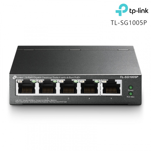 TP-LINK TL-SG1005P 5埠 Gigabit 桌上型 交換器 含4埠 PoE+