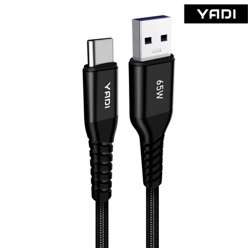 YADI 亞第 POW-AC-10-K  USB A TO TYPE C 65W 快充 傳輸線 1M
