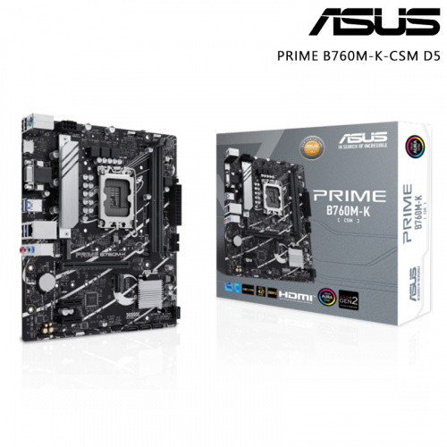 ASUS 華碩 PRIME B760M-K-CSM 主機板<BR>【M-ATX/支援DDR5記憶體/LGA1700】