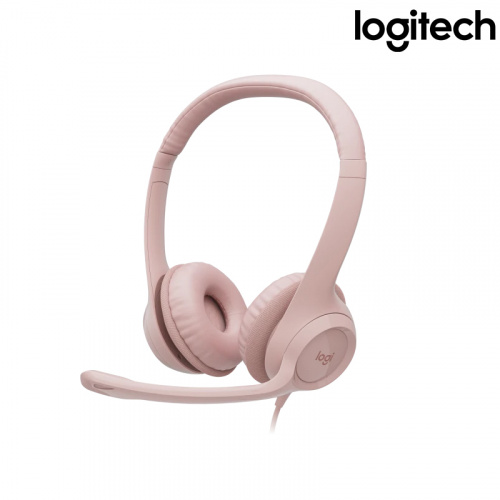 LOGITECH 羅技 H390 USB 千里佳音舒適版 耳機麥克風 玫瑰粉