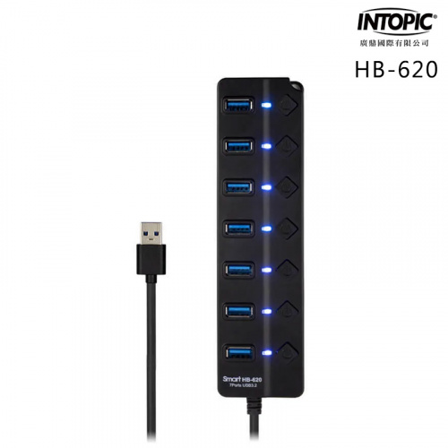 INTOPIC 廣鼎 HB-620 USB3.2 7孔 高速 集線器 HUB
