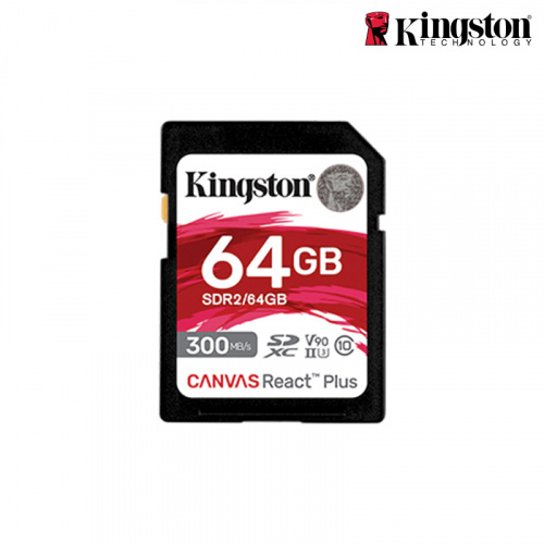 KINGSTON 金士頓 Canvas React Plus SD SDR2 SDXC UHS-II V90 300MB 記憶卡 64GB