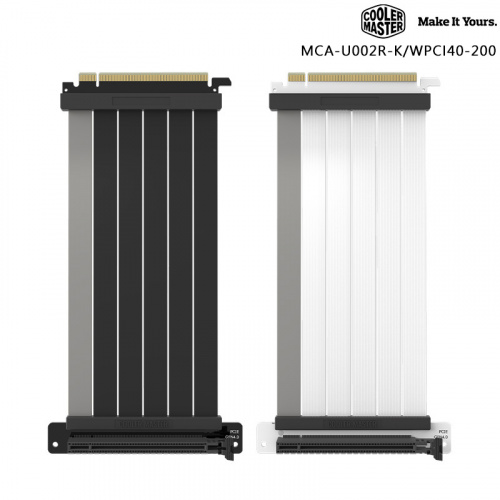 COOLER MASTER 酷碼 MASTERACCESSORY PCIE 4.0 X16 200MM V2 延長線 黑色 白色