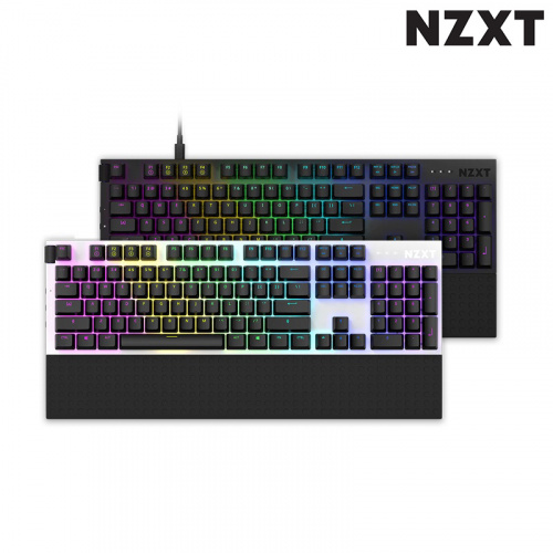 NZXT 恩傑 Function 100% RGB 英文 紅軸 模組化 熱插拔機械式鍵盤 黑色 白色