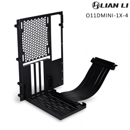 LIAN LI 聯力 O11D MINI PCIe 4.0 200mm 附轉接線 直立顯卡支架套件 黑色 O11DMINI-1X-4