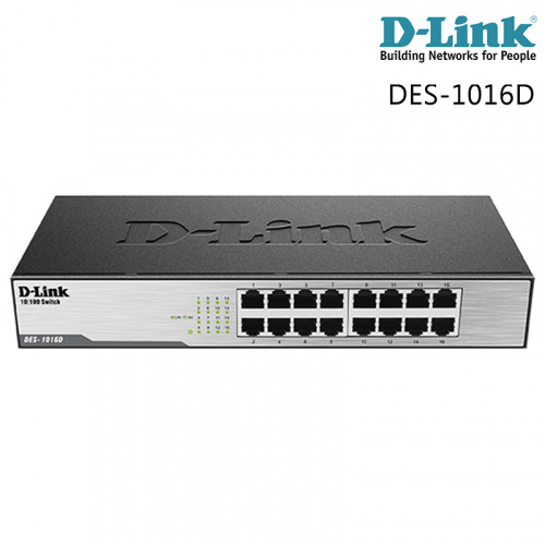 D-LINK 友訊 DES-1016D 16埠 10/100Mbps 桌上型乙太網路交換器