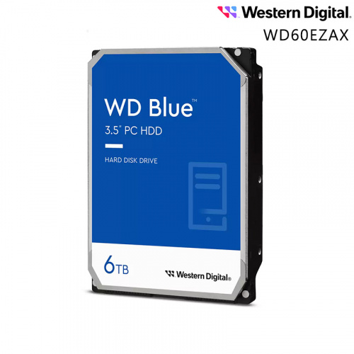 WD 藍標 6TB 3.5吋 HDD硬碟 5400轉 三年保固 WD60EZAX