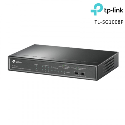 TP-LINK TL-SG1008P 8埠 Gigabit 網路交換器 含4埠PoE+供電