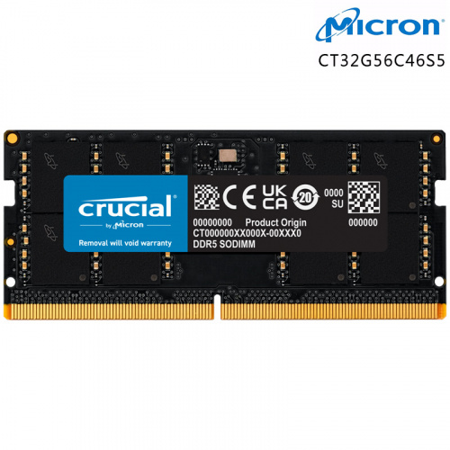 Micron 美光 Crucial 32GB DDR5-5600 記憶體 CL46 CT32G56C46S5