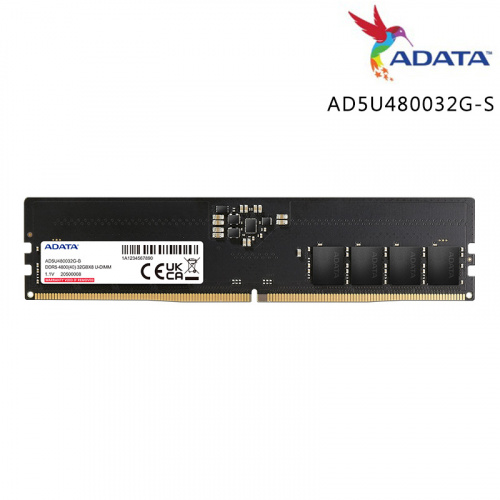 ADATA 威剛 32GB DDR5-4800 記憶體 CL40 無散熱片 AD5U480032G-S
